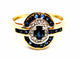 Bague 53 Bague Art déco Or jaune Saphir 58 Facettes 1292342CN