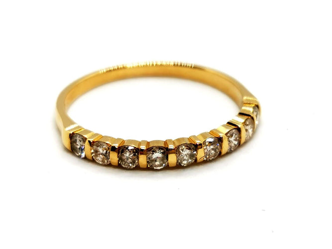 Bague 54 Bague Demie alliance Or jaune Diamant 58 Facettes 1089904CD