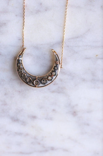 Collier Collier croissant de lune diamants 58 Facettes