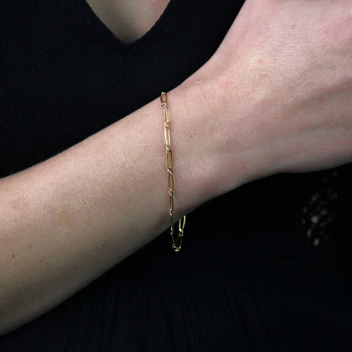 Bracelet Fin bracelet gourmette alternée 58 Facettes CVBR55