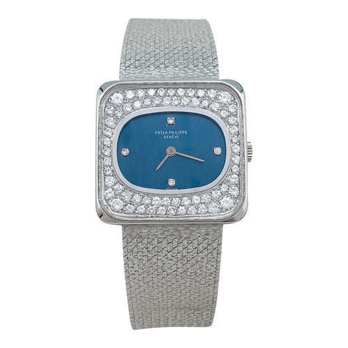 Montre Montre Patek Philippe en or blanc, diamants. Mécanique. 58 Facettes 28395