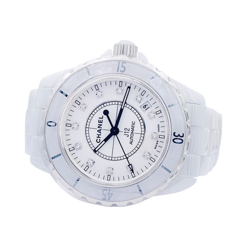 Montre Montre Chanel automatique, "J12", céramique blanche. 58 Facettes 32770