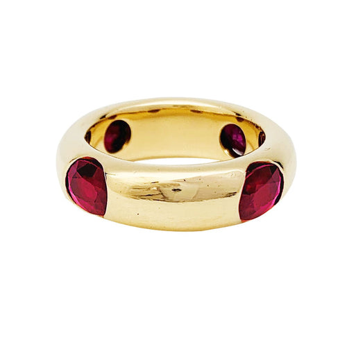 Bague 53 Bague Fred vintage, or jaune, rubis. 58 Facettes 30791