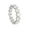 Bague 51.5 Alliance tour complet en or blanc, diamants. 58 Facettes 31363
