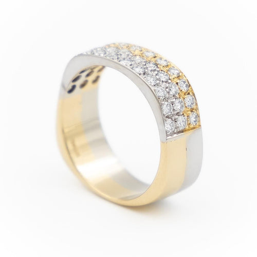 Bague 54 Bague Alliance Or blanc Diamant 58 Facettes 1850841CN