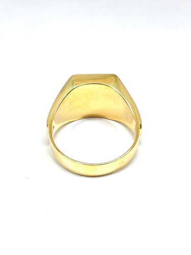Bague Bague homme en or jaune et pavage de diamants 58 Facettes