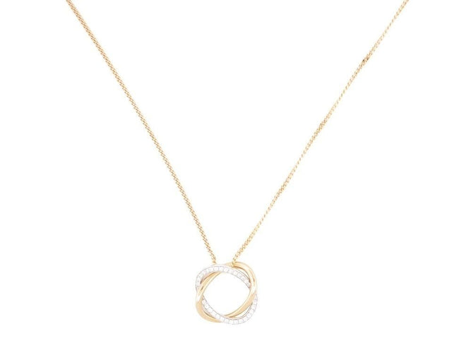 Collier collier pendentif POIRAY tresse pm diamants or 18k chaine 9k 58 Facettes 258175