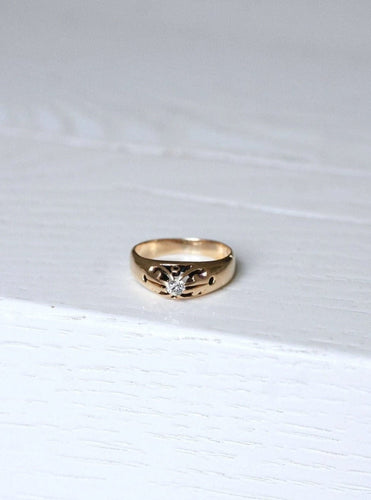 Bague Bague ancienne jonc or rose et diamant 58 Facettes