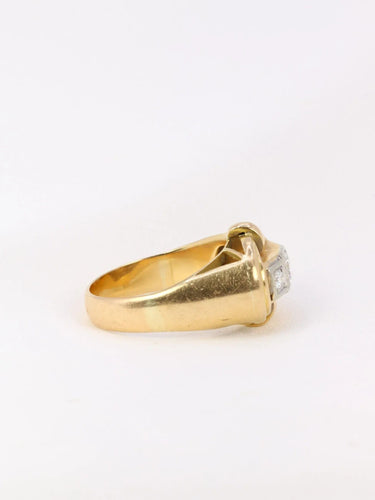 Bague Bague tank Art Déco en or jaune et diamants 58 Facettes J27