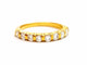 Bague 56 Bague Demie alliance Or jaune Diamant 58 Facettes 06359CD