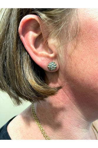 Boucles d'oreilles BOUCLES D'OREILLES DEMI-BOULE TOPAZES 58 Facettes