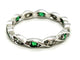Bague 53 Bague Alliance Or blanc Emeraude 58 Facettes 1732073CN