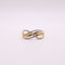 Bague Bague vintage motif croisé en or jaune 18 carats et Diamants 58 Facettes