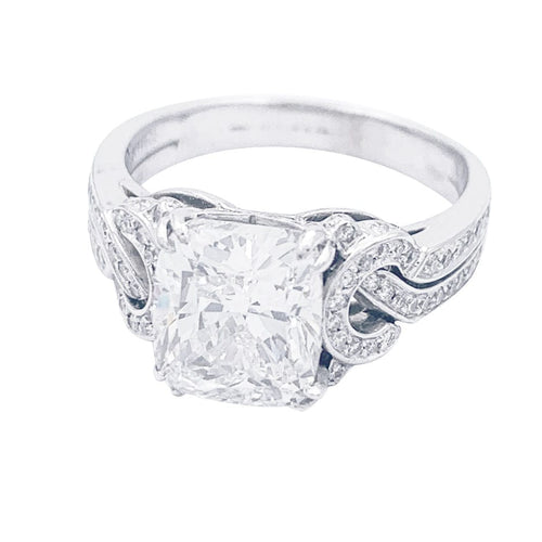 Bague 53 Bague Mauboussin, "Subtil Message", or blanc, diamant coussin. 58 Facettes 32510