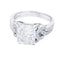 Bague 53 Bague Mauboussin, "Subtil Message", or blanc, diamant coussin. 58 Facettes 32510