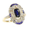 Bague 55 Bague de fiançailles Art Déco diamants Saphirs 58 Facettes 23263-0556