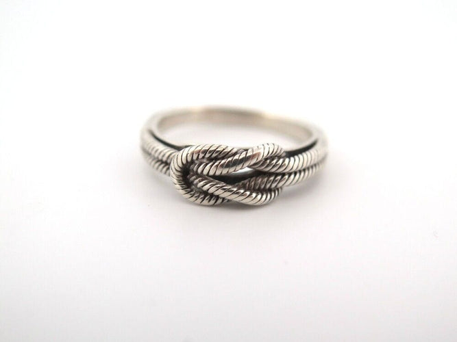 Bague 52 vintage bague HERMES audiernes noeud d heracles tresse argent massif 58 Facettes 256620