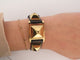 Montre vintage montre HERMES medor 23 mm plaque or et cuir croco quartz 58 Facettes 254544