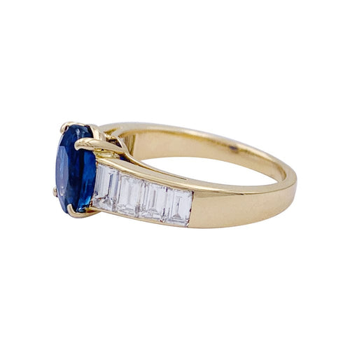 Bague 51 Bague Van Cleef & Arpels saphir et diamants baguette. 58 Facettes 33085