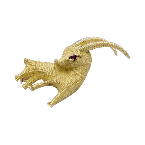 Broche Broche "Bouquetin" en or jaune. 58 Facettes 32331
