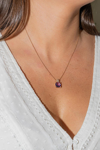 Collier Isabelle Langlois Collier Pendentif Pavé de Paris Or rose Améthyste 58 Facettes 2555962CN