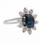 Bague 49 Bague Pompadour Or blanc Saphir 58 Facettes 2528877CN