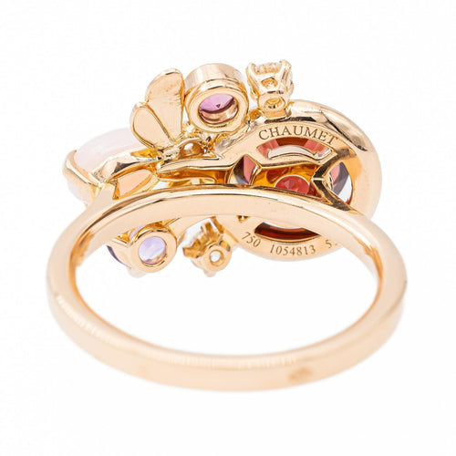 Bague 53 Chaumet Bague Attrape moi si tu m'aimes Or rose Grenat pyrope 58 Facettes 2648763CN