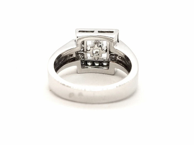 Bague 54 Bague Or blanc Diamant 58 Facettes 578817RV
