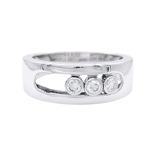 Bague 57 Bague Messika, "Move Joaillerie PM", or blanc, diamants. 58 Facettes 33032