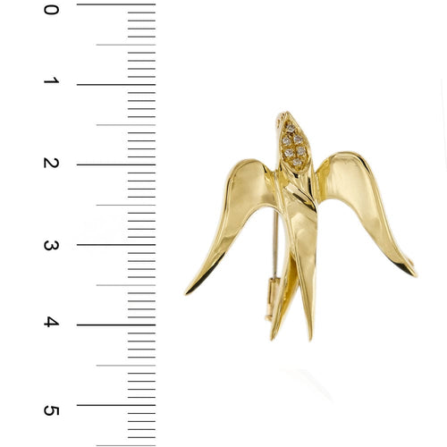 Broche Broche hirondelle diamants 58 Facettes 31448