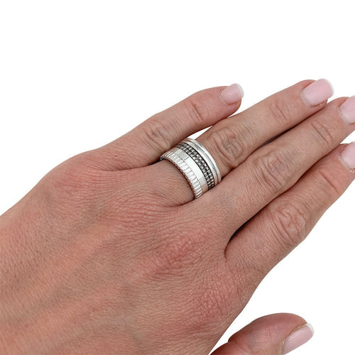 Bague 54 Bague Boucheron, "Quatre Black Edition", en or blanc. 58 Facettes 31251