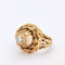 Bague Bague dôme motifs floraux en or jaune et diamant 58 Facettes 5619
