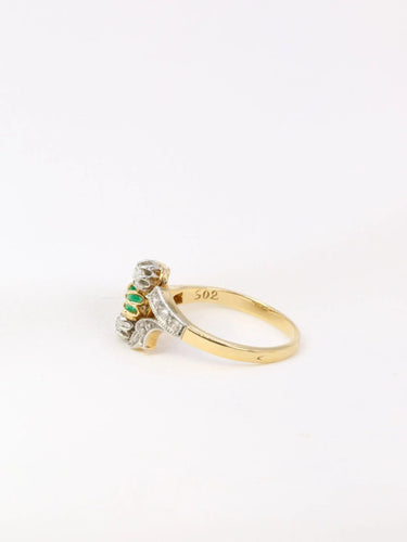 Bague Bague Art Nouveau diamants émeraude 58 Facettes J34