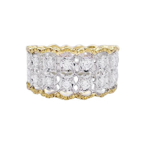 Bague 54 Bague M.Buccellati deux ors et diamants 58 Facettes 32466
