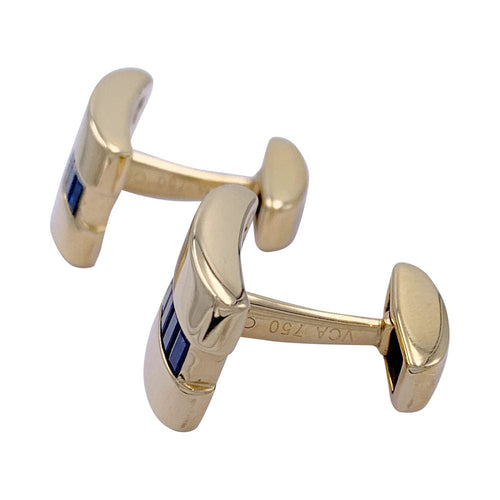 Boutons de manchette Boutons de manchette Van Cleef & Arpels en or jaune et saphirs. 58 Facettes 32291