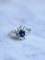 Bague de fiançailles saphir entourage diamants sur or blanc 58 Facettes