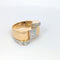 Bague Bague Tank en Or jaune Platine et diamants 58 Facettes 24116