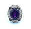 Bague Bague Or blanc Améthyste Diamants 58 Facettes