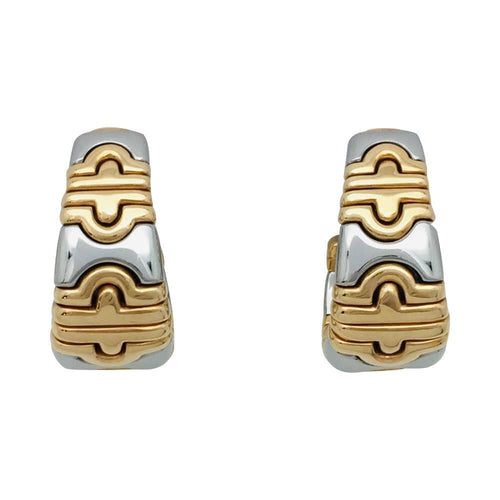 Boucles d'oreilles Boucles d'oreilles Bulgari, "Parentesi", or jaune et acier. 58 Facettes 32910
