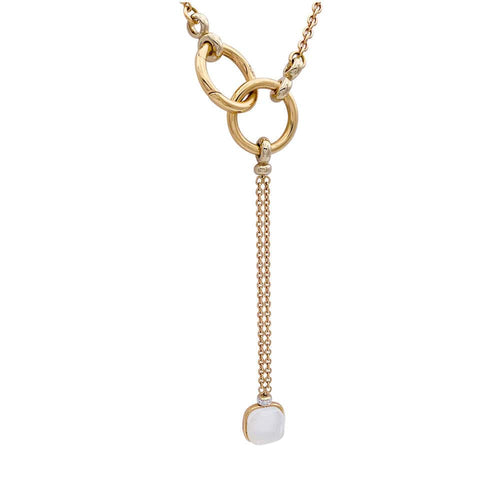 Collier Collier Pomellato, "Nudo", or rose, diamants, nacres blanches, topazes blanches. 58 Facettes 32762
