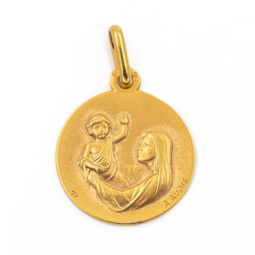 Pendentif Augis Pendentif Religieux Vierge à l'enfant Or jaune 58 Facettes 2275409CN