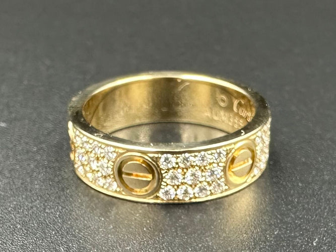 Bague 57 CARTIER - Bague "Love" Or jaune Diamants 58 Facettes