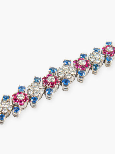 Bracelet Bracelet Fleurs diamants, Saphirs et Rubis 58 Facettes