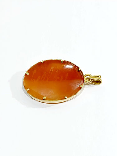 Pendentif Pendentif or rose et Camée coquillage 58 Facettes 3184/1