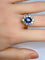 Bague 59 Bague marguerite saphir diamants 58 Facettes AB149
