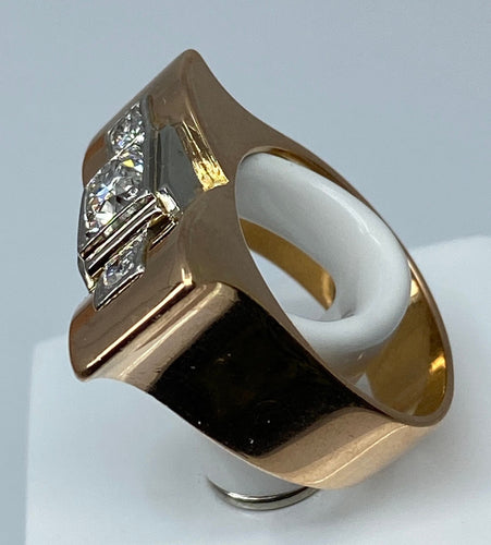 Bague Bague TANK en or jaune & diamants 58 Facettes
