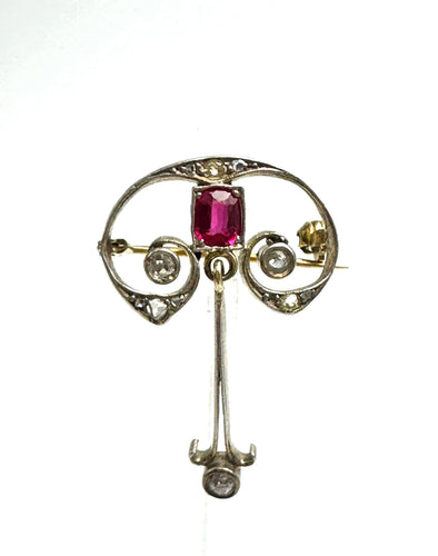 Pendentif Art Nouveau Diamonds Necklace 58 Facettes