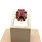 Bague Bague or jaune et grenats 58 Facettes