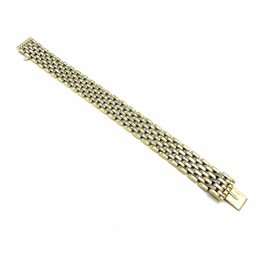 Bracelet CARTIER - Collection Maillons Panthère, bracelet vintage or et acier 58 Facettes