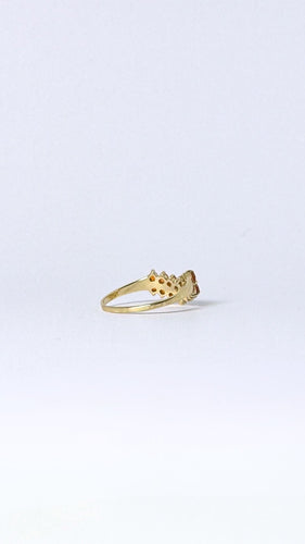 Bague 57 Bague chevron vintage avec opales de feu orange 58 Facettes 2309023